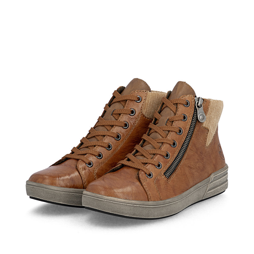 Rieker Velvet Lined Brown Boots
