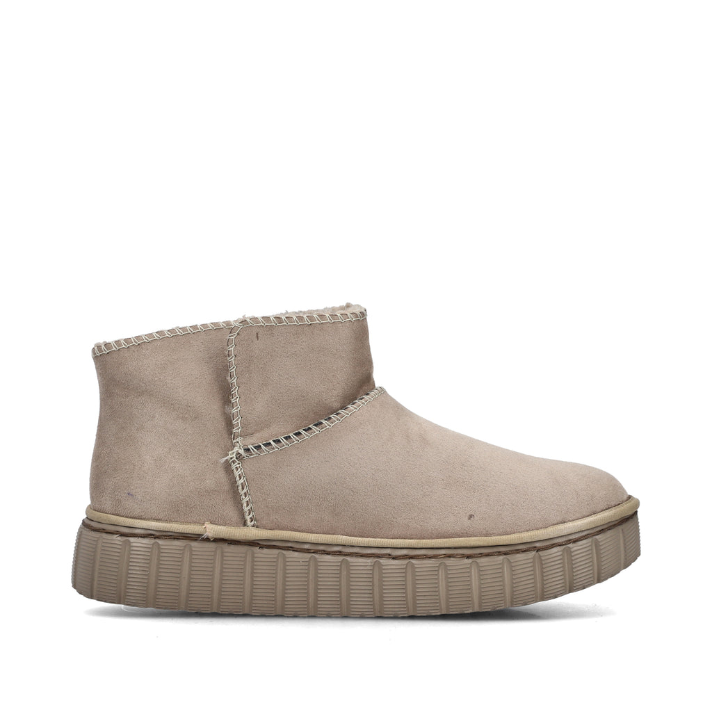 Rieker Beige Fleece Lined Ankle Boots