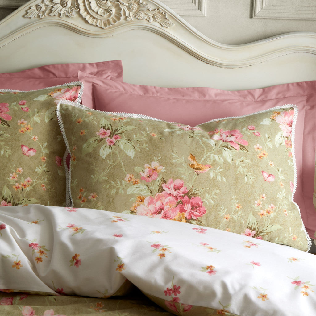 Bridgerton Penelope Green Floral Duvet Set by Catherine Lansfield