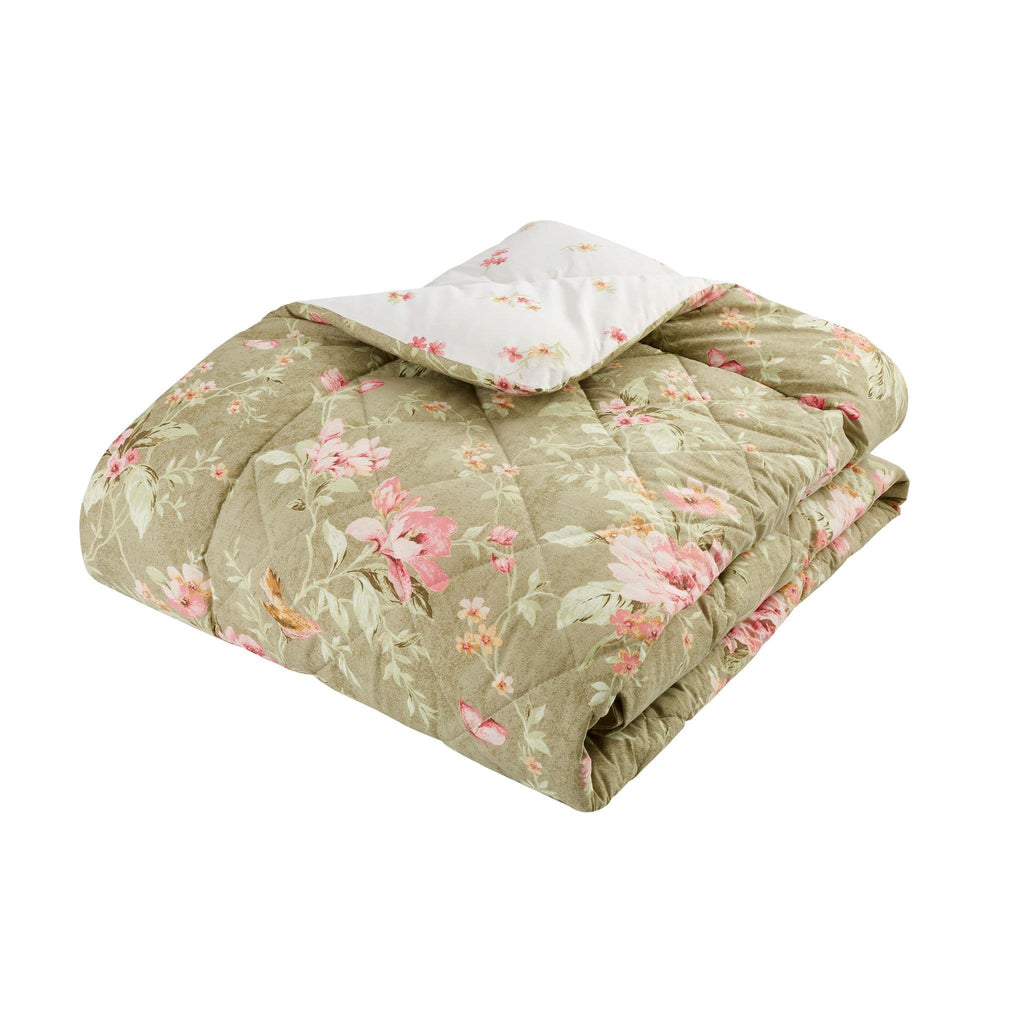 Bridgerton Penelope Green Floral Bedspread by Catherine Lansfield