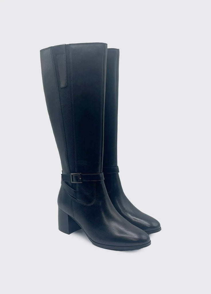 Dubarry Ladies Long Black Leather Boots