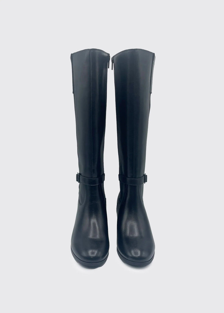 Dubarry Ladies Long Black Leather Boots