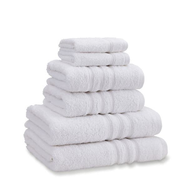 White Zero Twist Cotton Towels by Catherine Lansfield