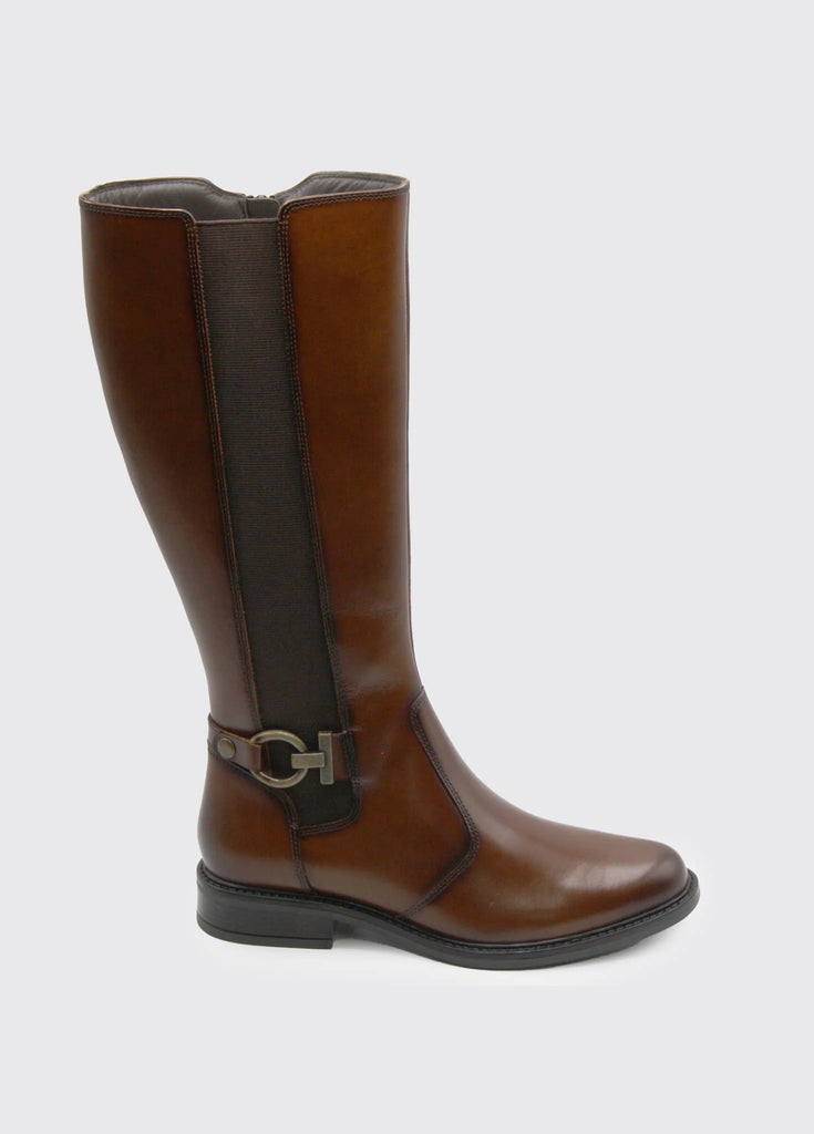 Dubarry Women's Chestnut Leather Knee-high Boots.