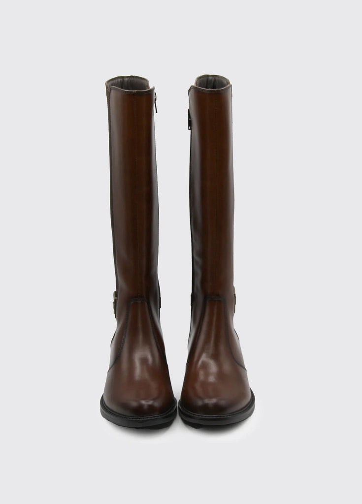 Dubarry Women's Chestnut Leather Knee-high Boots.