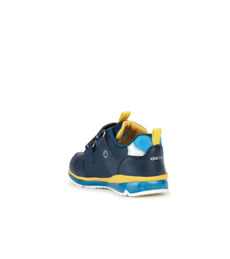Geox Navy/Yellow Dinosaur Trainer with Lights