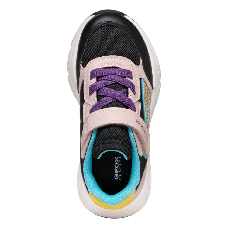 
Geox Girls Black and Light Rose Trainers