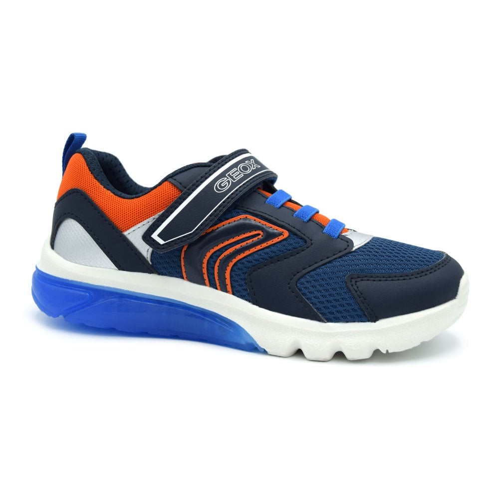 Geox Royal Navy and Orange Trainers