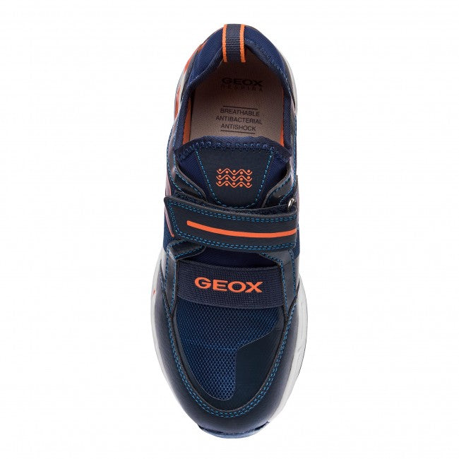 Geox Navy and Orange Light Up Trainers