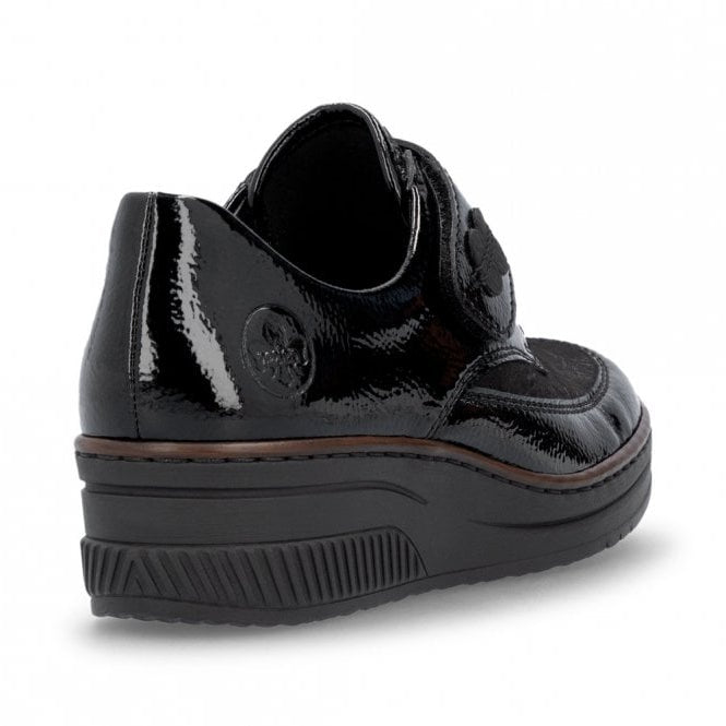 Rieker Ladies Black Patent Leather Shoes