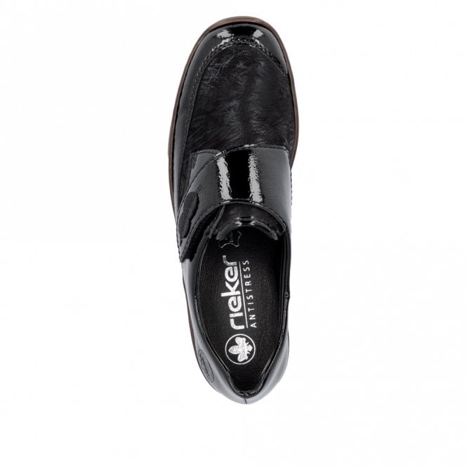 Rieker Ladies Black Patent Leather Shoes