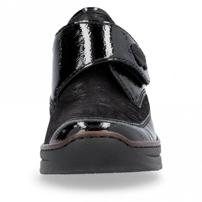 Rieker Ladies Black Patent Leather Shoes