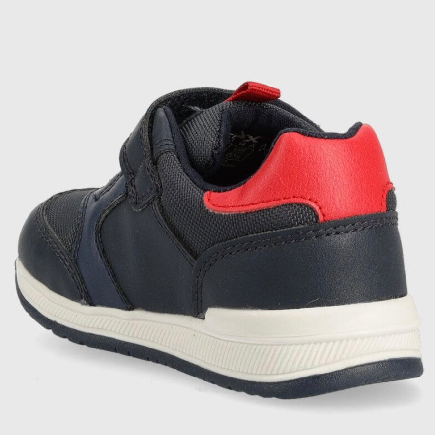 Geox Navy and Red Shoe with Velcro and Bungee Laces