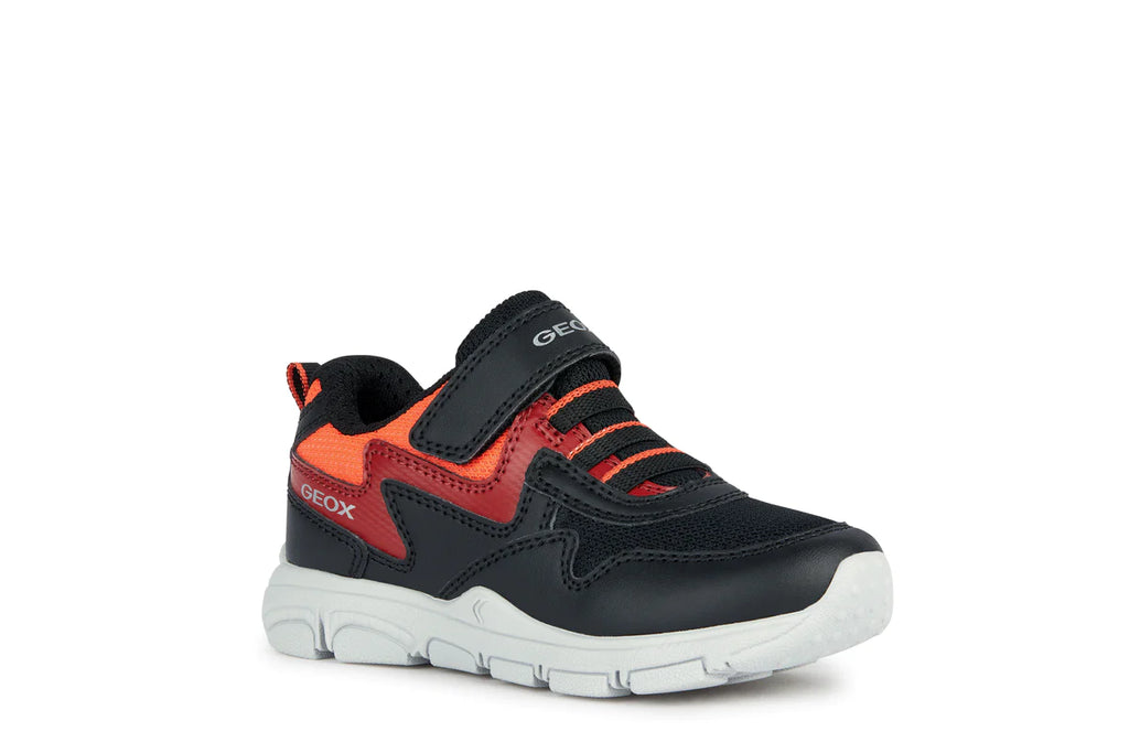 Geox Black and Red New Torque Trainers