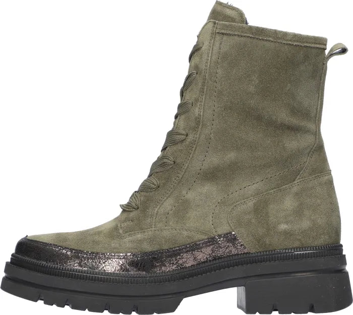 Waldlaufer Ladies Khaki Suede Leather Boots