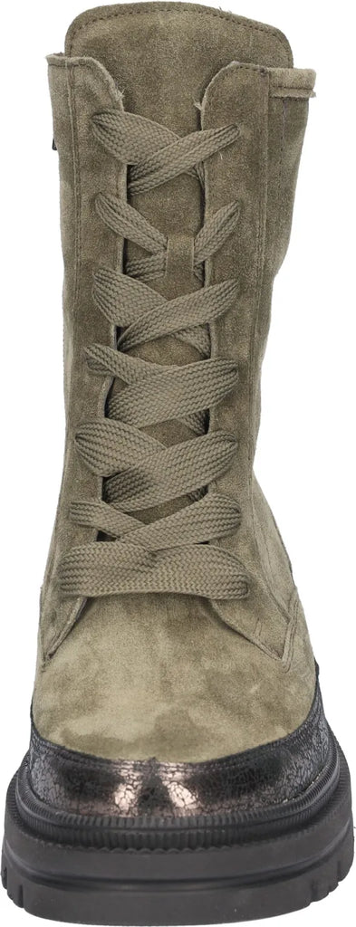 Waldlaufer Ladies Khaki Suede Leather Boots