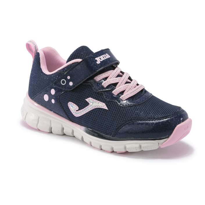 Joma Navy and Pink Tempo JR 2143 Girls Trainers