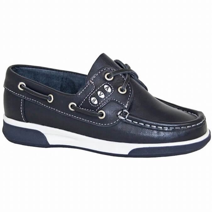 av8 navy slip on shoe with navy and white sole