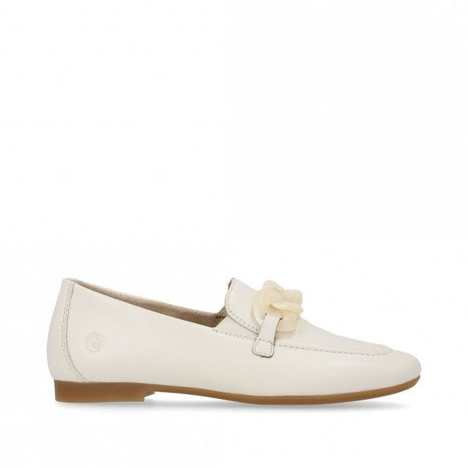 Remonte White Leather Loafers