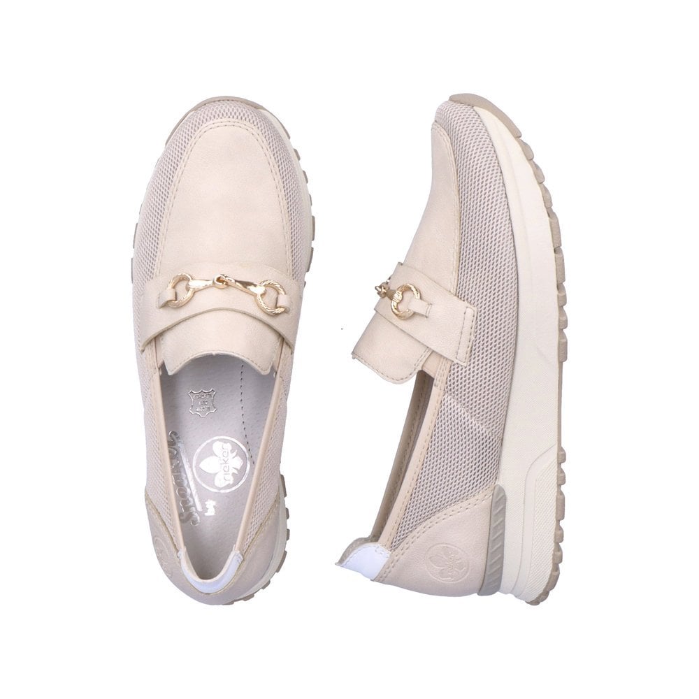 Rieker Beige Ladies Loafers