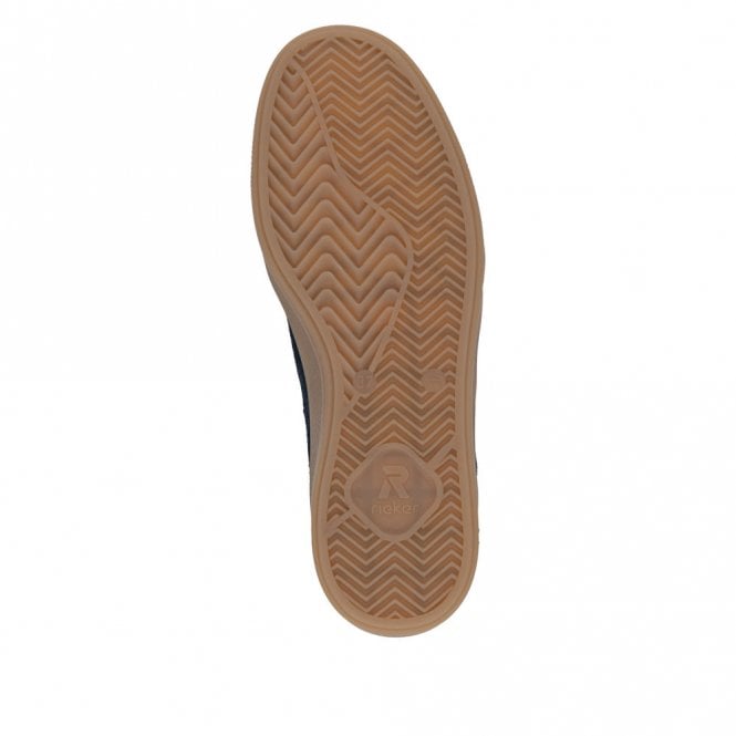 Rieker Ladies Sport Navy and Pink Suede Sneakers