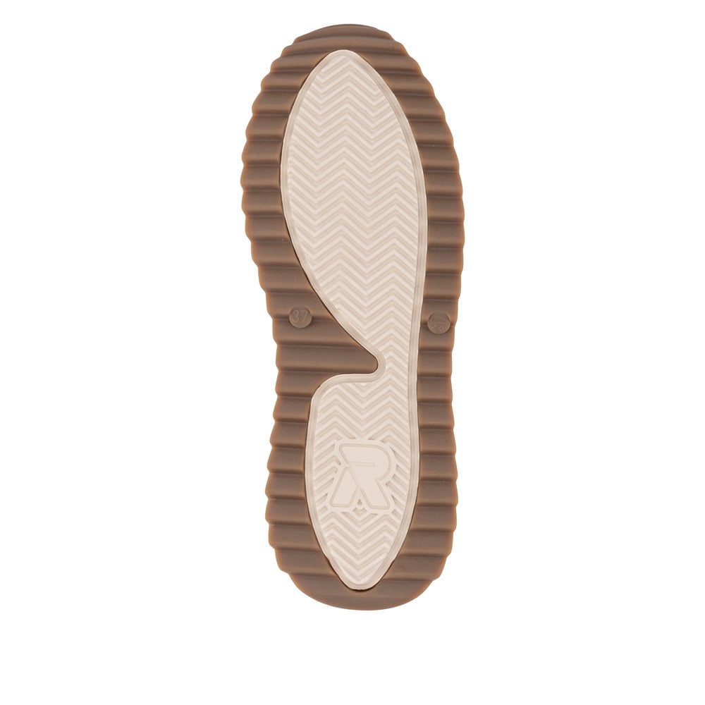 Rieker Ladies Brown and Cream Leather Boots