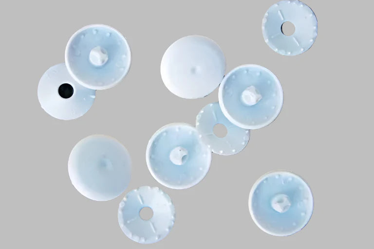 Plastic Self Cover Buttons - Pack of 6
