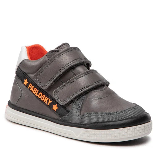 Pablosky Grey and Orange Leather Boots