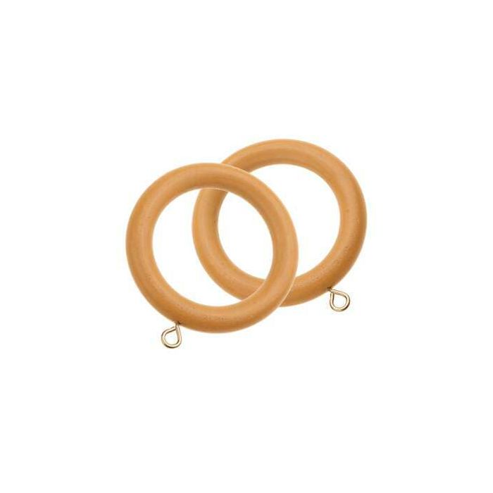 Natural Wooden Curtain Rings- Pack of 10