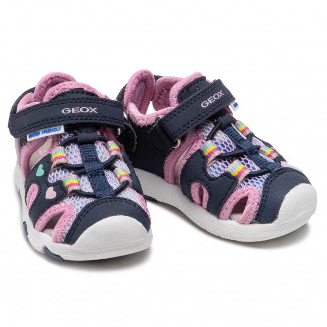 Geox Navy and Pink Sandals