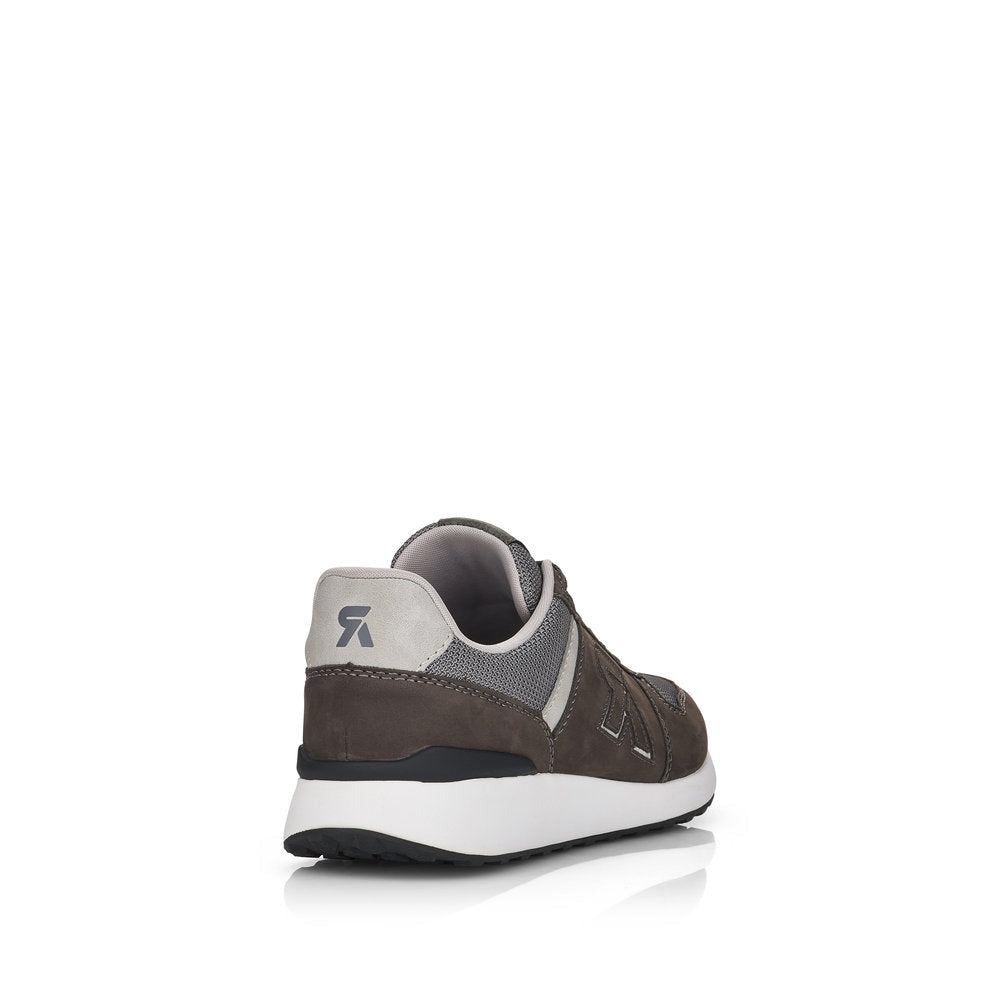 Rieker Brown and Grey Suede Leather Men's Sneakers