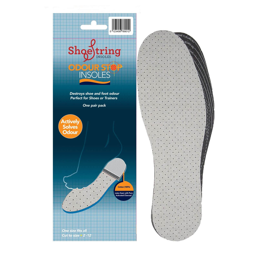 Shoe String Cut To Size(UK2-12) Insoles Deo Active Odour Stop