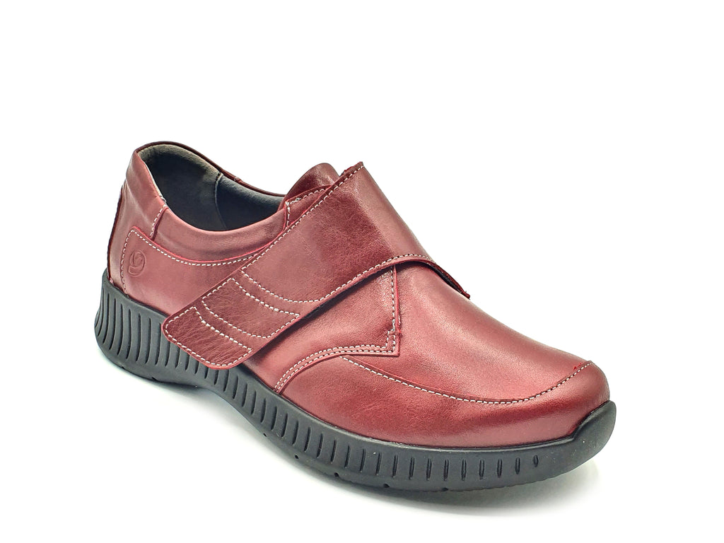 Burgundy Leather Suave Betty Ladies Shoes