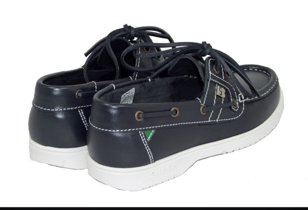 Susst Navy Leather Back to School Deck Shoes