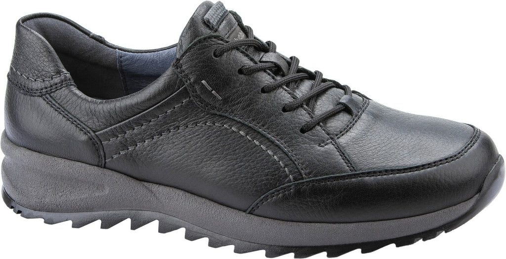 Black Leather H Fitting Men's Waldlaufer Helle Shoes