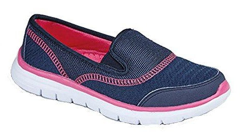 Womens Flat Navy and Pink Superlight Shoes