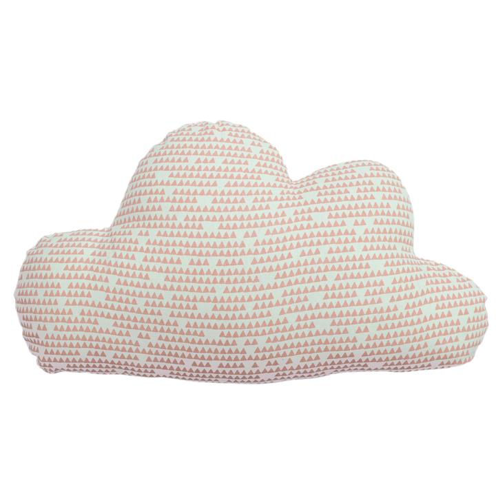 printed cloud kids cushion pink 