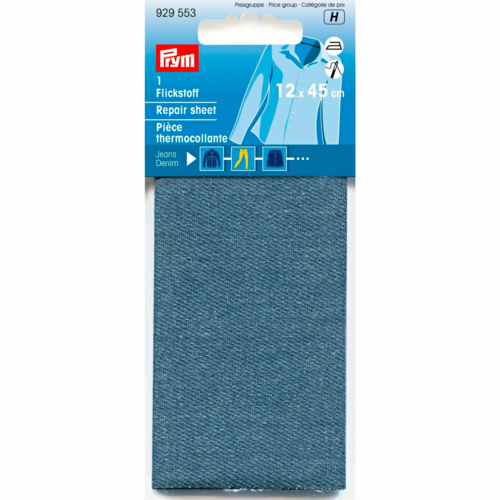 Prym blue iron on repair sheet/ 100% cotton