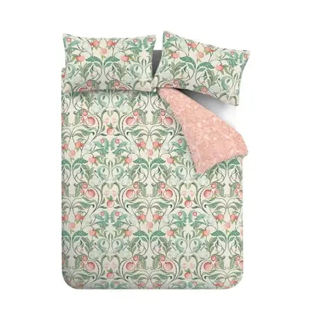 duvet set pink green white