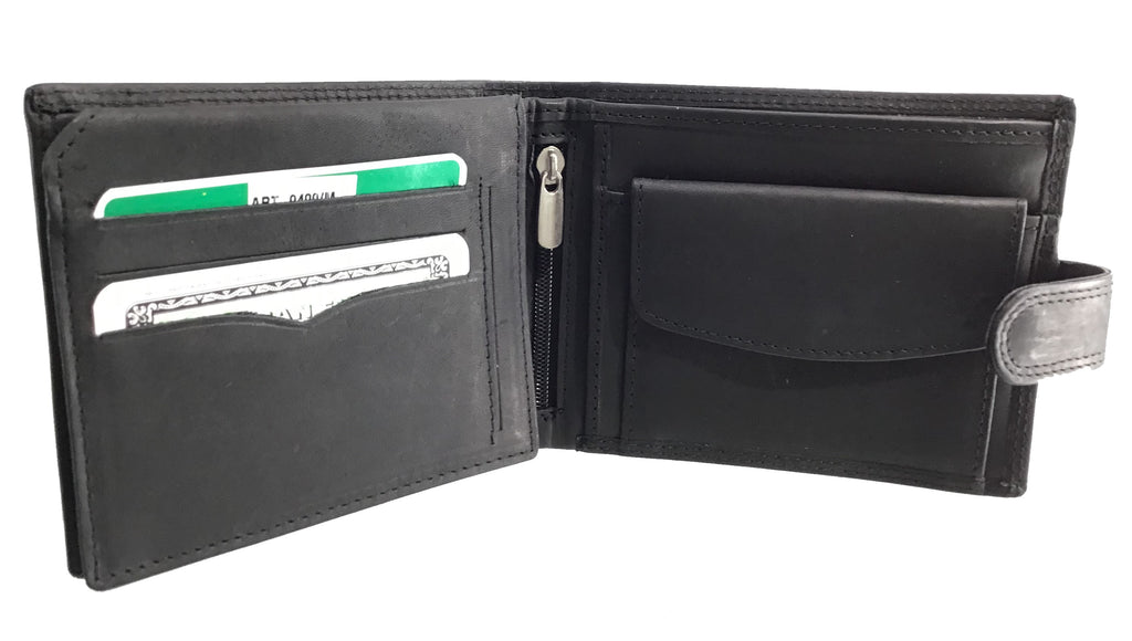 inside of black wallet