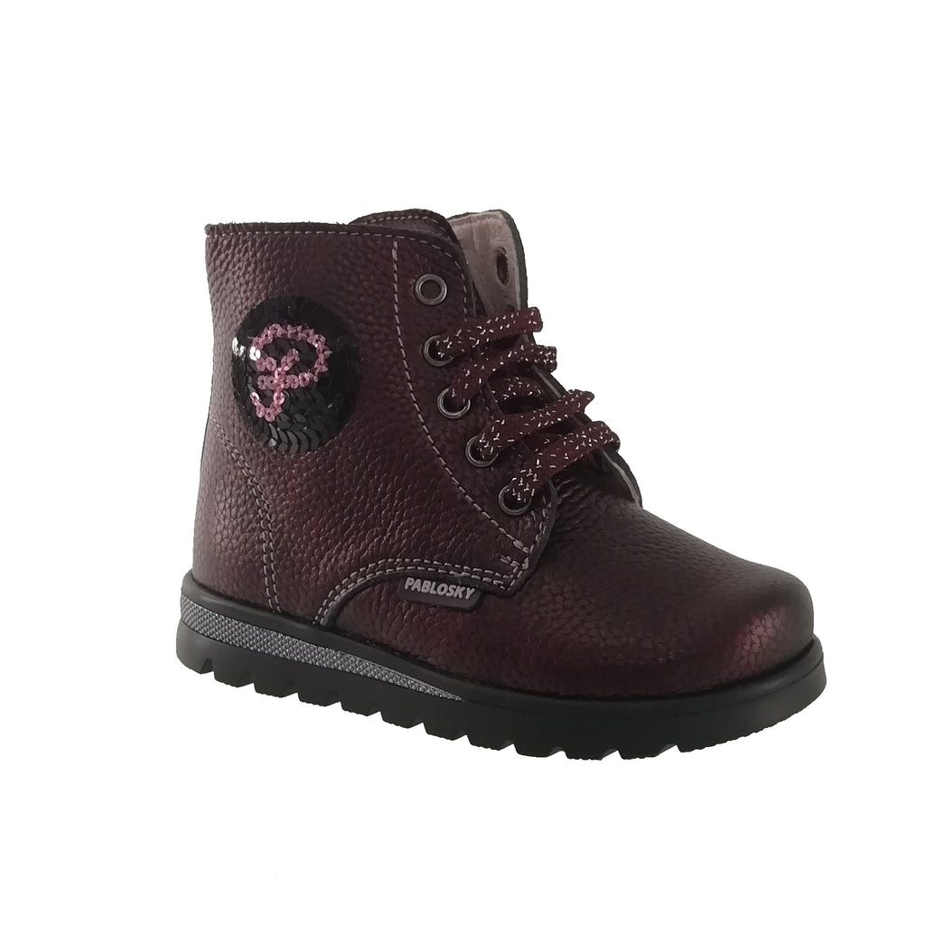 Leather maroon boot from Pablosky