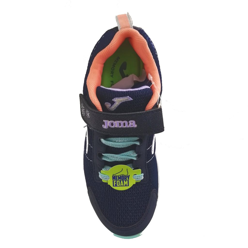 Joma Navy and Peach J. Tempo JR 2033 Girls Runners