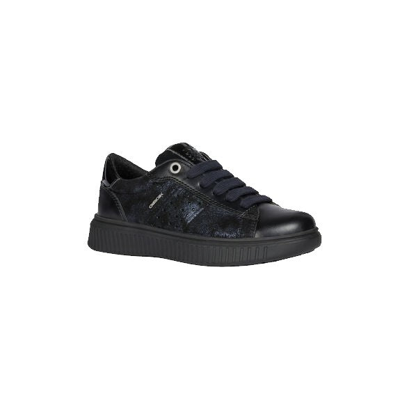 Geox Discomix Suede Leather School Trainers