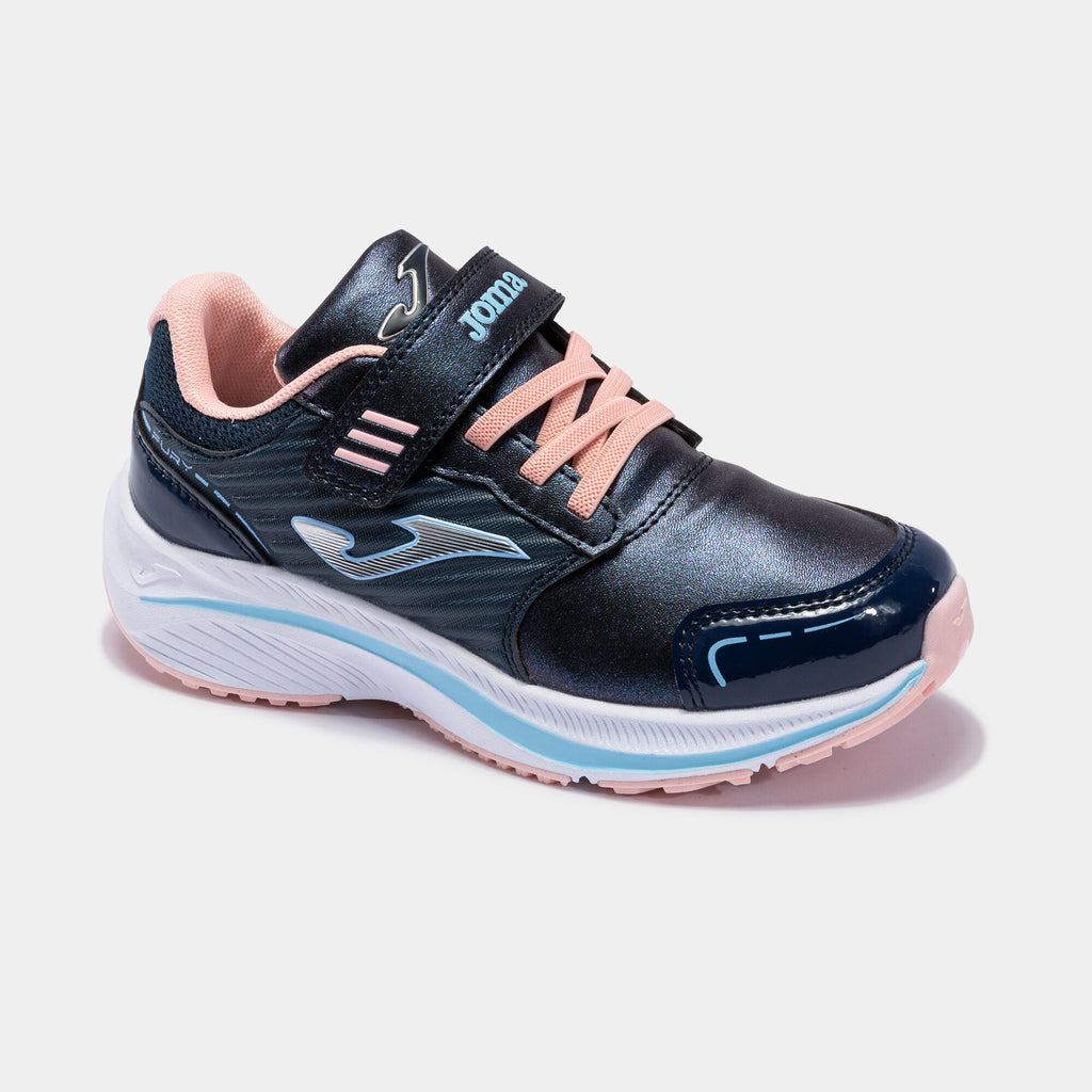 Joma Navy and Pink Fury 22 Girls Trainers