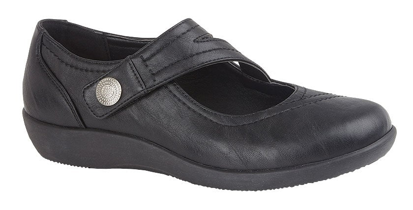 black ladies shoe velcro