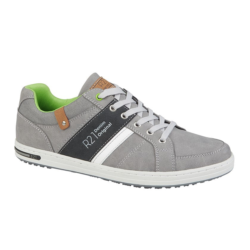 grey mans trainer side view