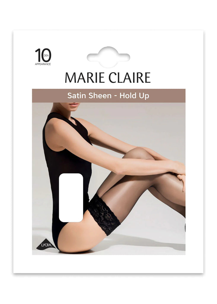 Marie Claire Satin Sheen Hold Up Black 10 Den