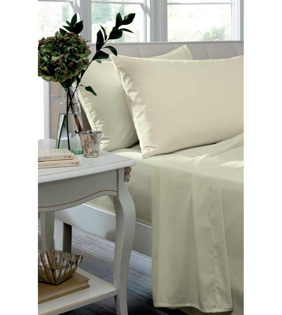 'So Soft' Cream Percale Sheets and Pillowcases by Catherine Lansfield