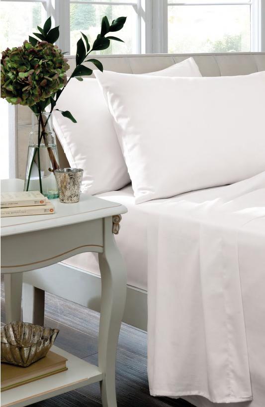 'So Soft' White Percale Sheets and Pillowcases by Catherine Lansfield