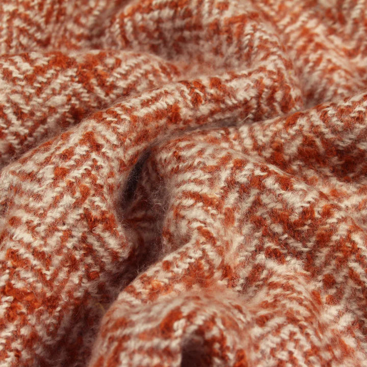 Weaver Herringbone Throw Rust